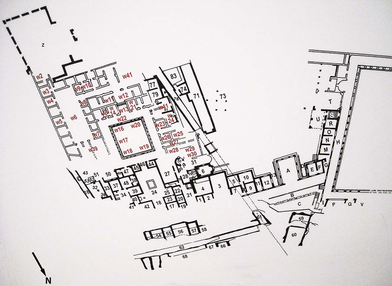villa arianna 2020 plan Stabiae, Villa Arianna. Plan based on that containing the most recent excavations on display in the villa in 2020, with the addition of the areas excavated in the Bourbon era.